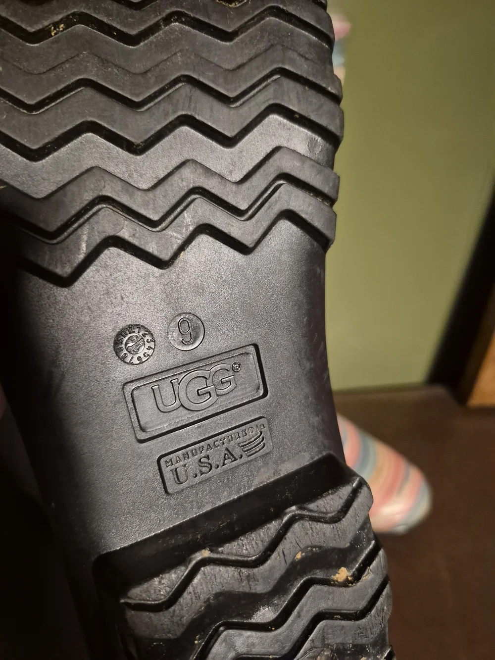 UGG Shaye Serape Boots Womens 9 Pink Rainbow Rain Rubber Mid Calf Waterproof